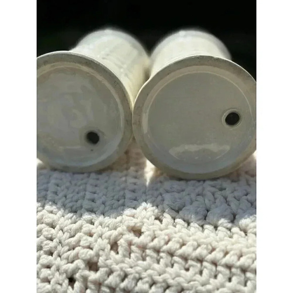 Salt & Pepper Shakers Sunflowers with Basket Weave Design Ceramic Vintage - Picture 4 of 5